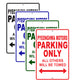 Pyeonghwa Motors Parking Only All Others Will Be Towed Aluminum Decor Garage Sign