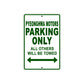 Pyeonghwa Motors Parking Only All Others Will Be Towed Aluminum Decor Garage Sign