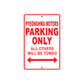 Pyeonghwa Motors Parking Only All Others Will Be Towed Aluminum Decor Garage Sign