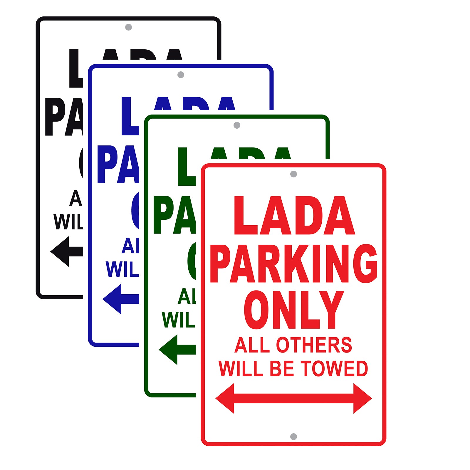 Lada Parking Only All Others Will Be Towed Aluminum Decor Garage Sign