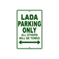 Lada Parking Only All Others Will Be Towed Aluminum Decor Garage Sign