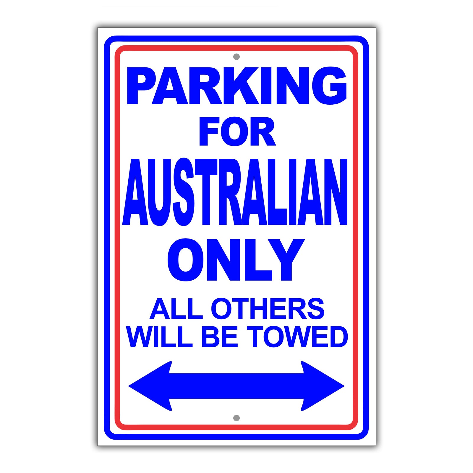 Parking For Aghan Only All Others Will Be Towed Country Citizens Car Parking Street Aluminum Metal Novelty Sign Plate
