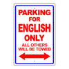 Parking For Aghan Only All Others Will Be Towed Country Citizens Car Parking Street Aluminum Metal Novelty Sign Plate