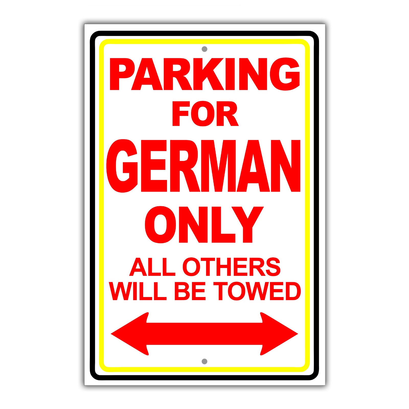 Parking For Aghan Only All Others Will Be Towed Country Citizens Car Parking Street Aluminum Metal Novelty Sign Plate