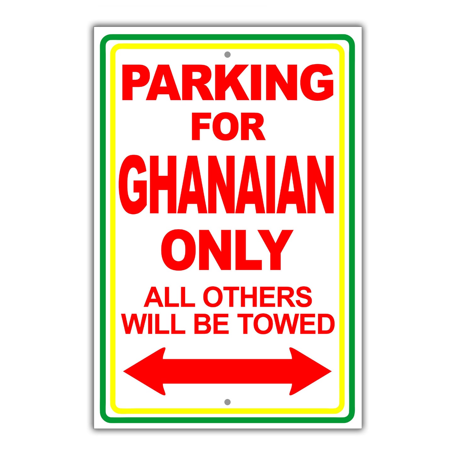 Parking For Aghan Only All Others Will Be Towed Country Citizens Car Parking Street Aluminum Metal Novelty Sign Plate