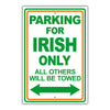 Parking For Aghan Only All Others Will Be Towed Country Citizens Car Parking Street Aluminum Metal Novelty Sign Plate
