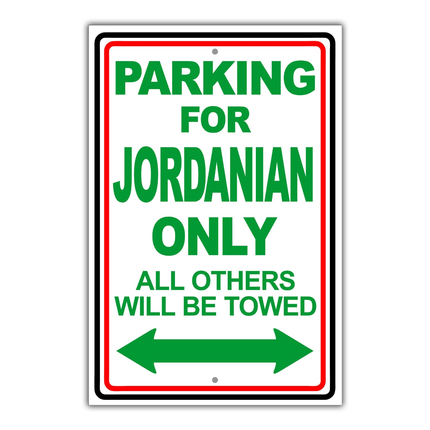 Parking For Aghan Only All Others Will Be Towed Country Citizens Car Parking Street Aluminum Metal Novelty Sign Plate