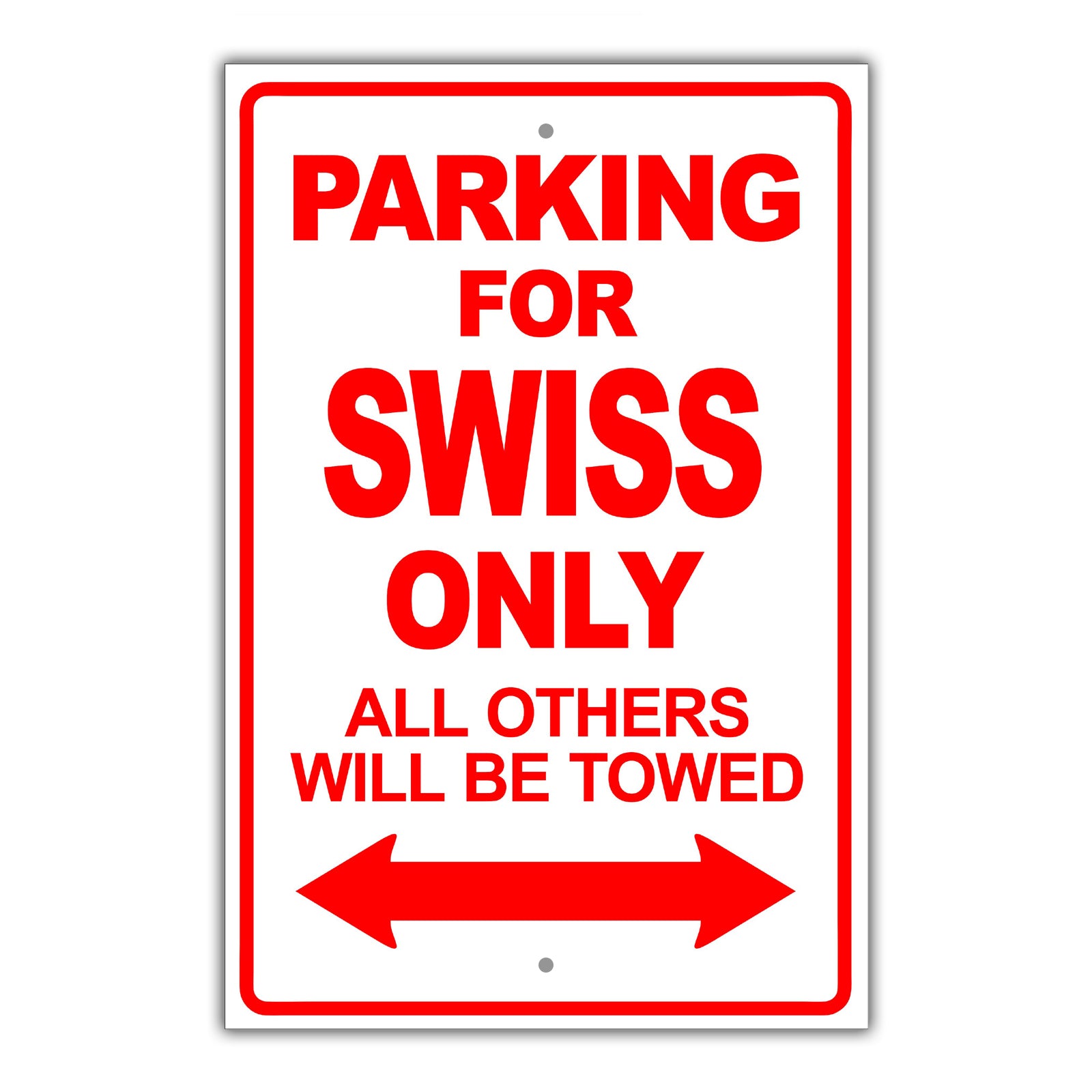 Parking For Aghan Only All Others Will Be Towed Country Citizens Car Parking Street Aluminum Metal Novelty Sign Plate