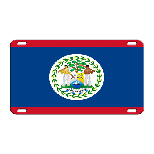 Belize Country Flag License Novelty Plate Aluminum Metal Sign