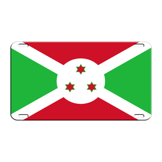 Burundi Country Flag License Novelty Plate Aluminum Metal Sign