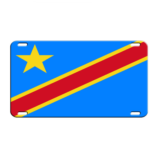Congo Country Flag License Novelty Plate Aluminum Metal Sign