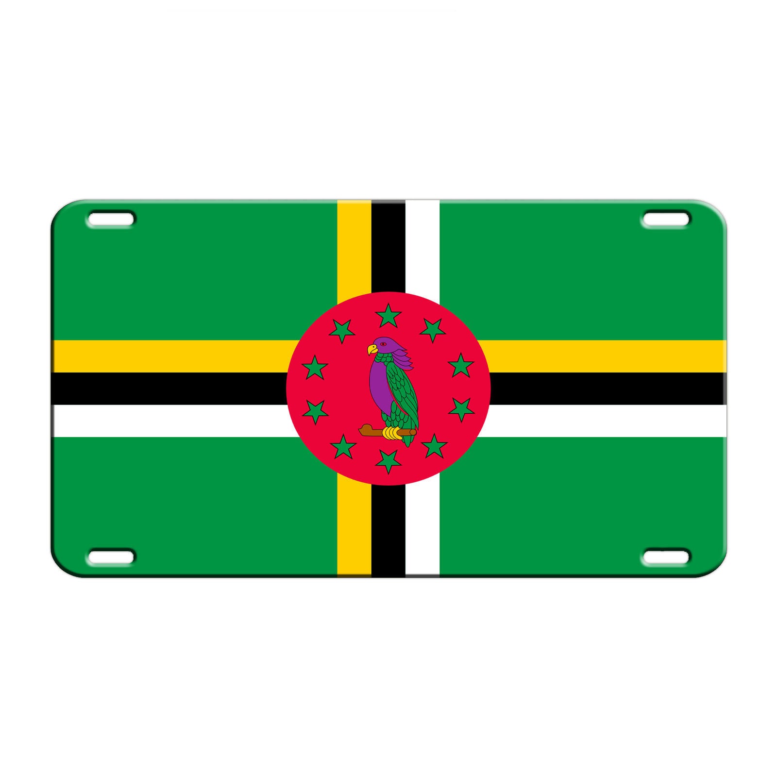 Dominica Country Flag License Novelty Plate Aluminum Metal Sign