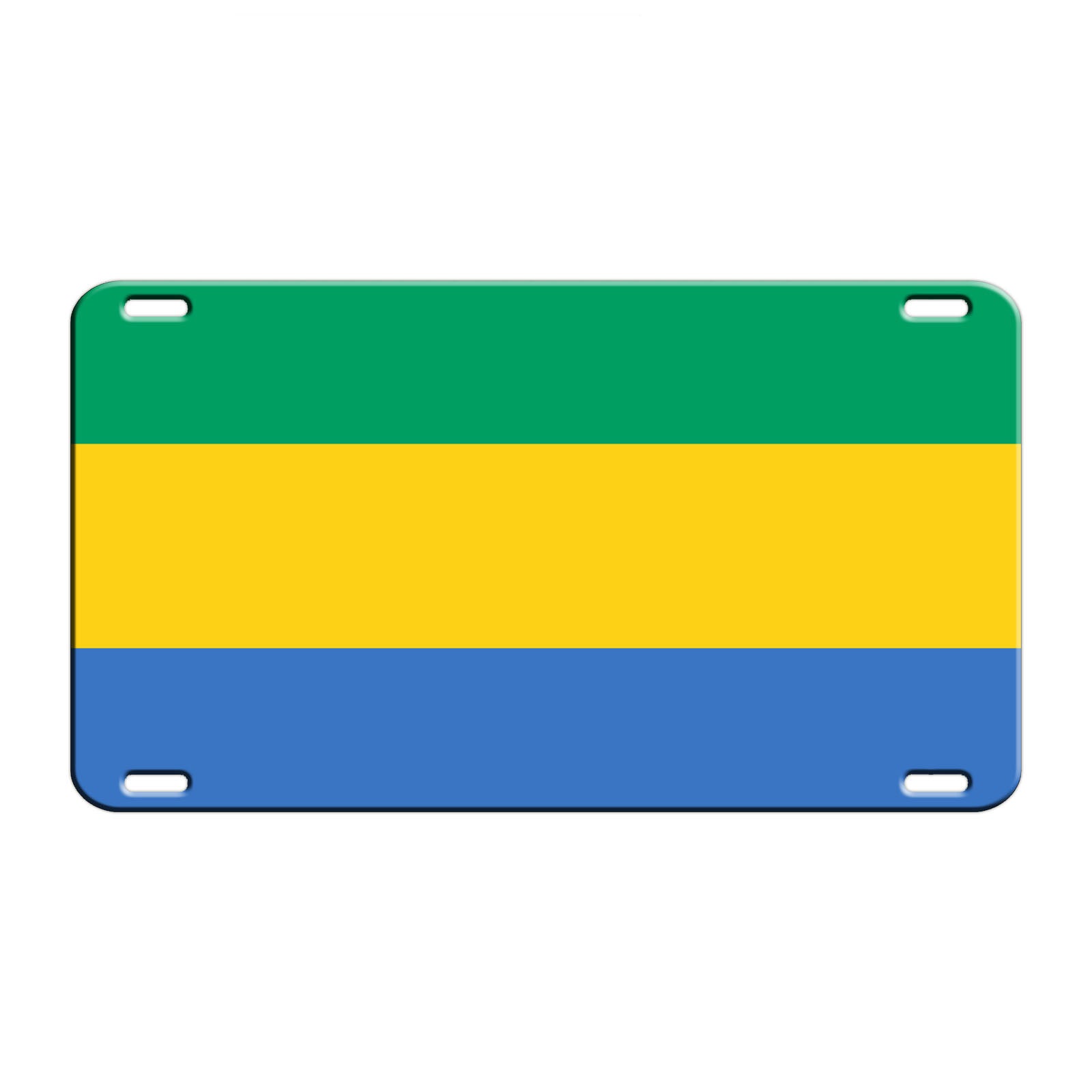 Gabon Country Flag License Novelty Plate Aluminum Metal Sign