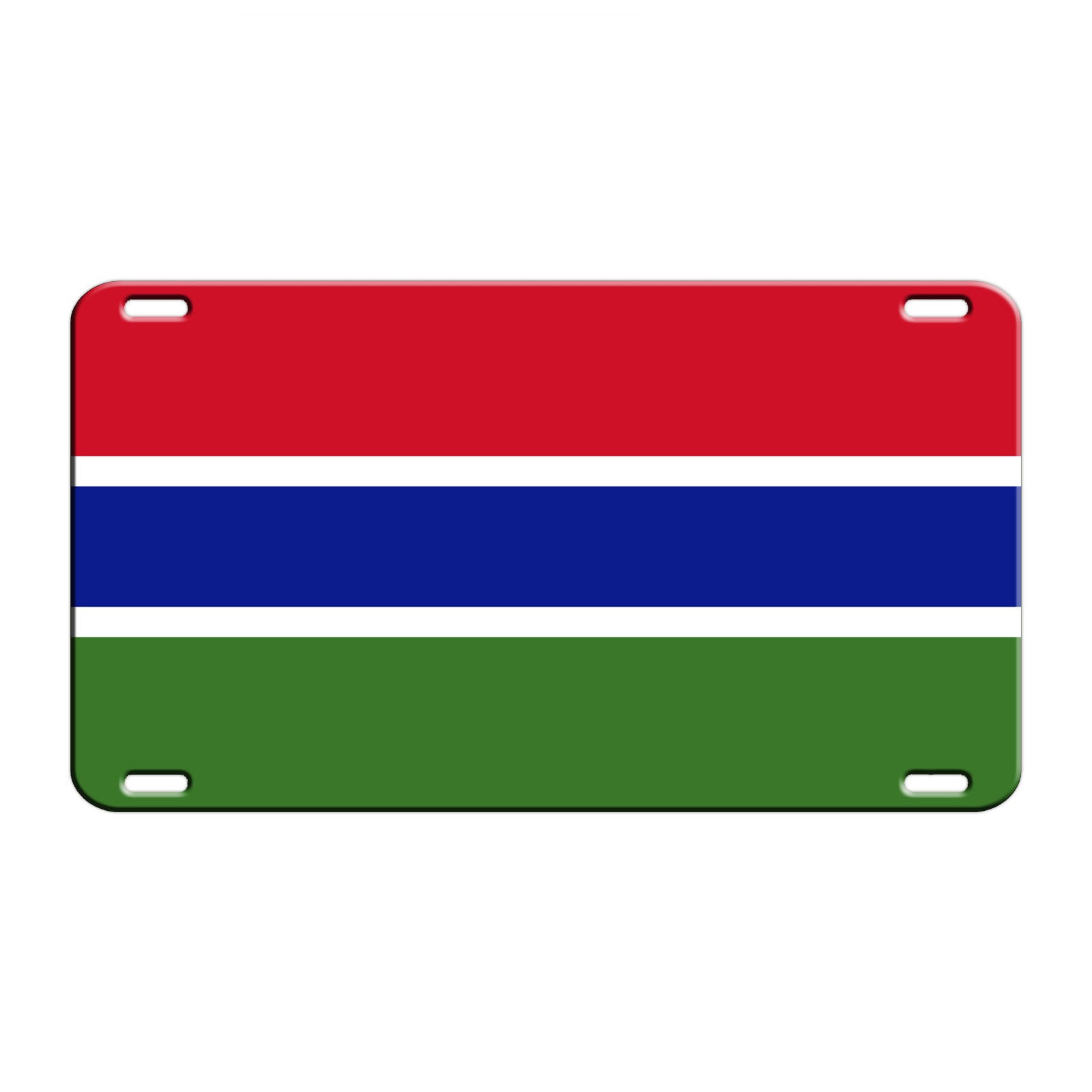 Gambia Country Flag License Novelty Plate Aluminum Metal Sign