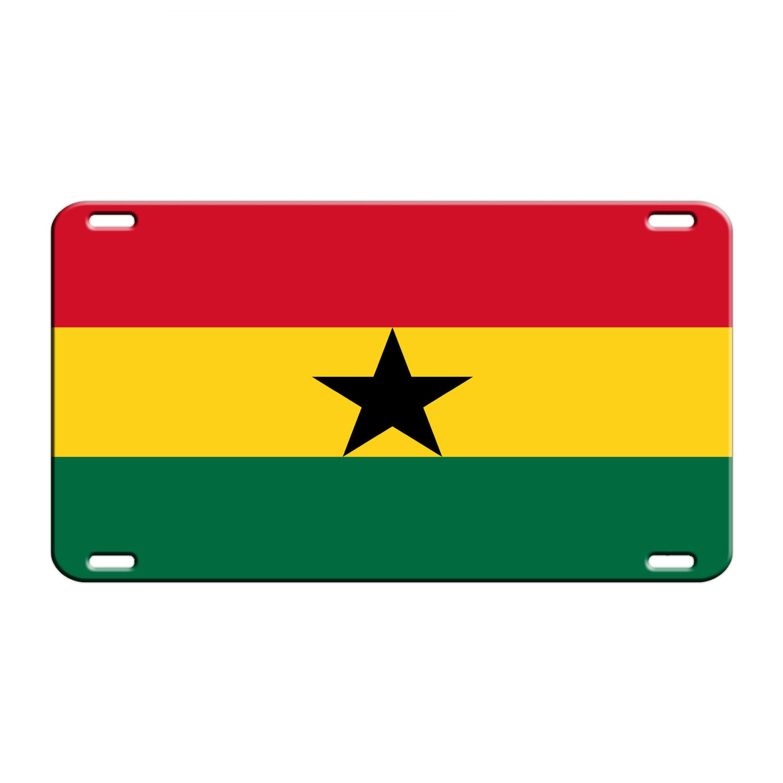Ghana Country Flag License Novelty Plate Aluminum Metal Sign