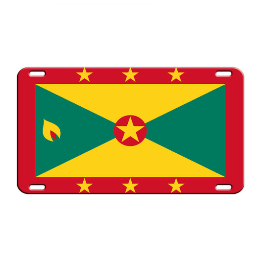 Grenada Country Flag License Novelty Plate Aluminum Metal Sign