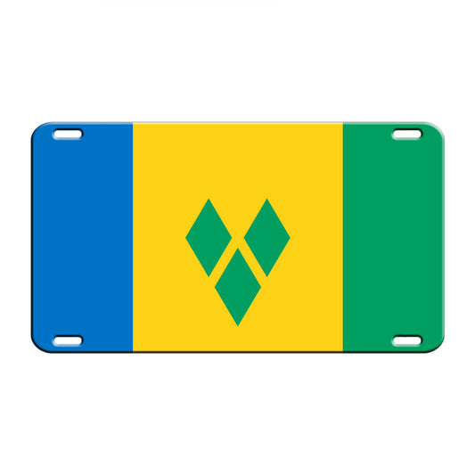 Grenadines Country Flag License Novelty Plate Aluminum Metal Sign