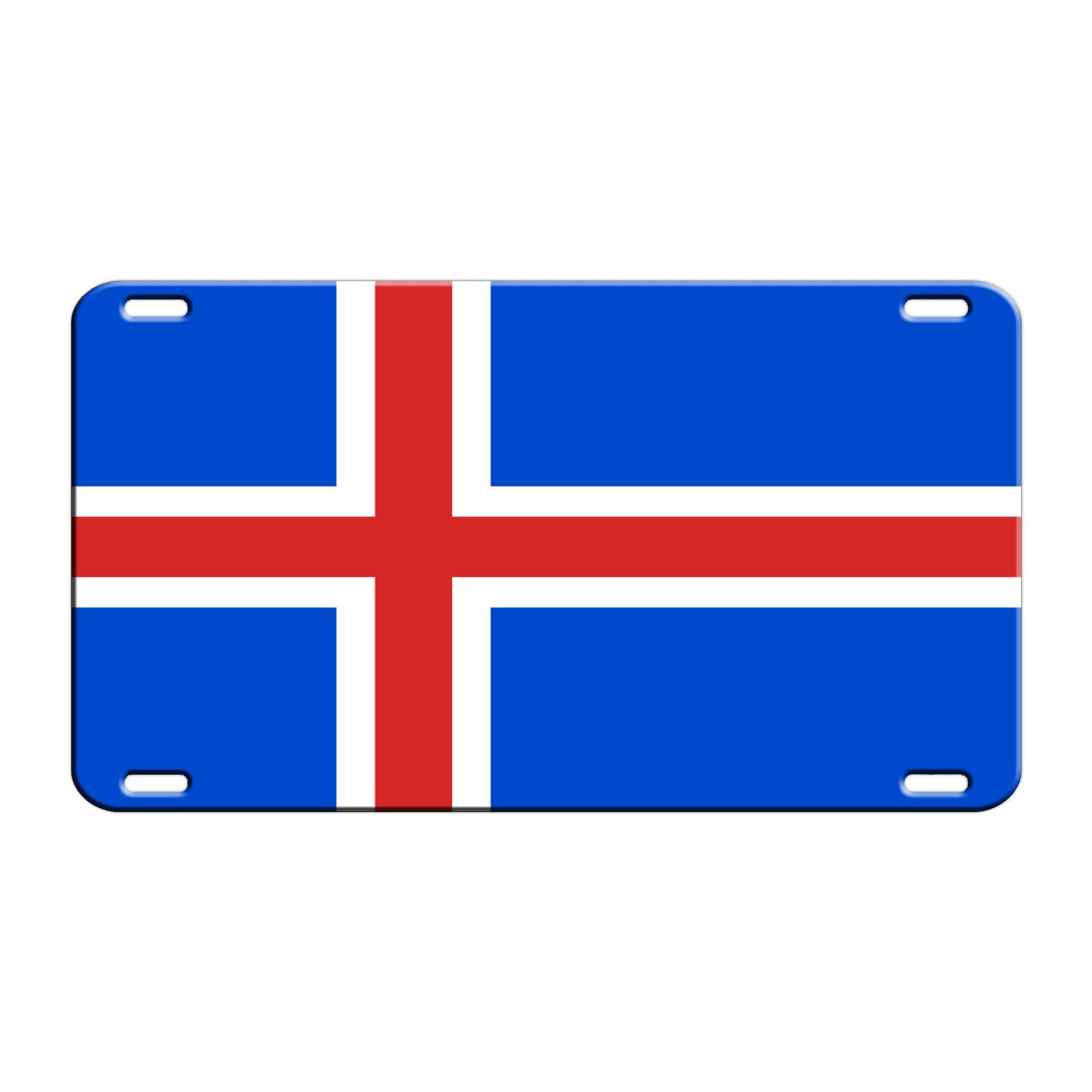 Iceland Country Flag License Novelty Plate Aluminum Metal Sign