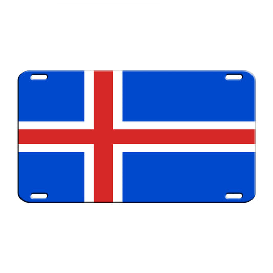 Iceland Country Flag License Novelty Plate Aluminum Metal Sign