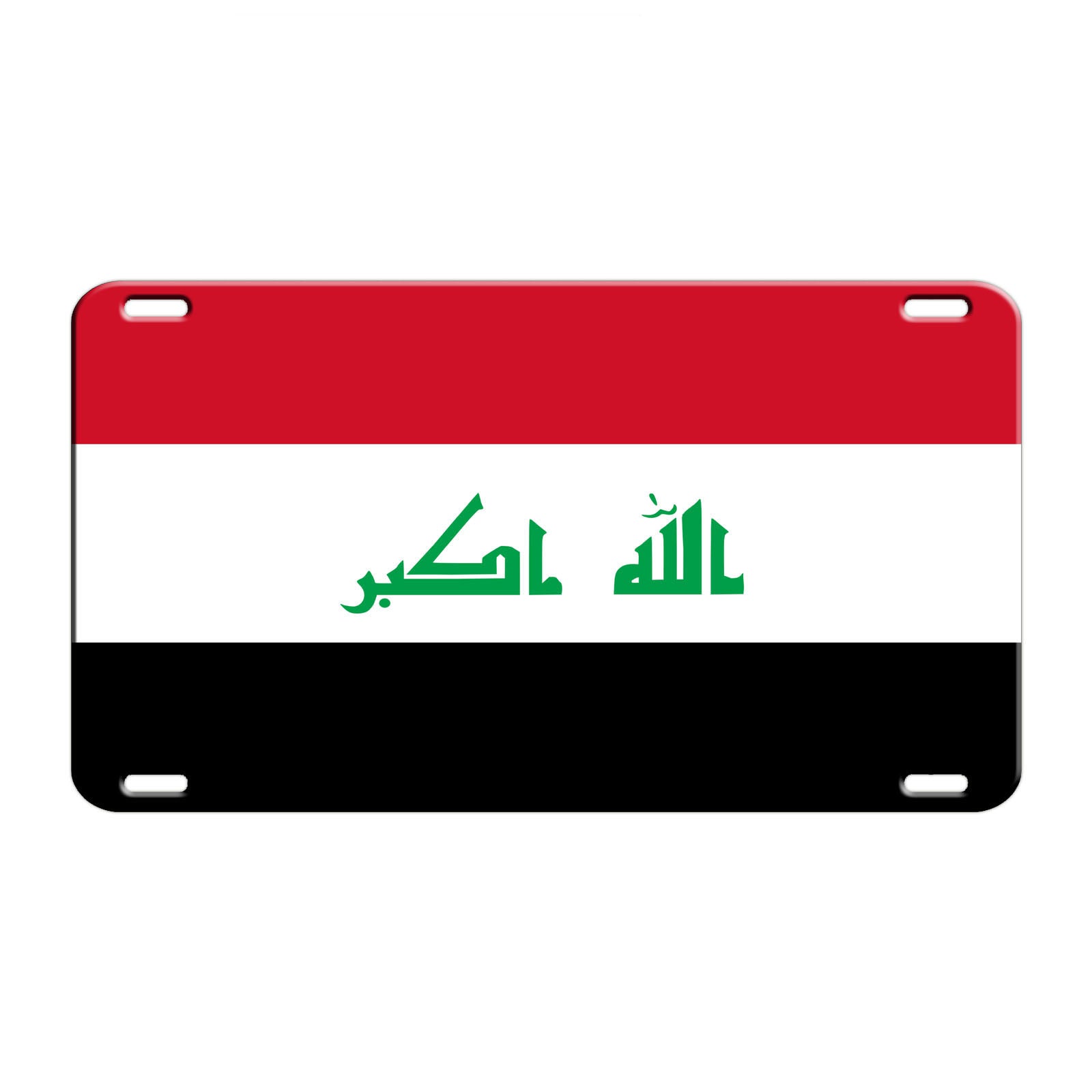 Iraq Country Flag License Novelty Plate Aluminum Metal Sign