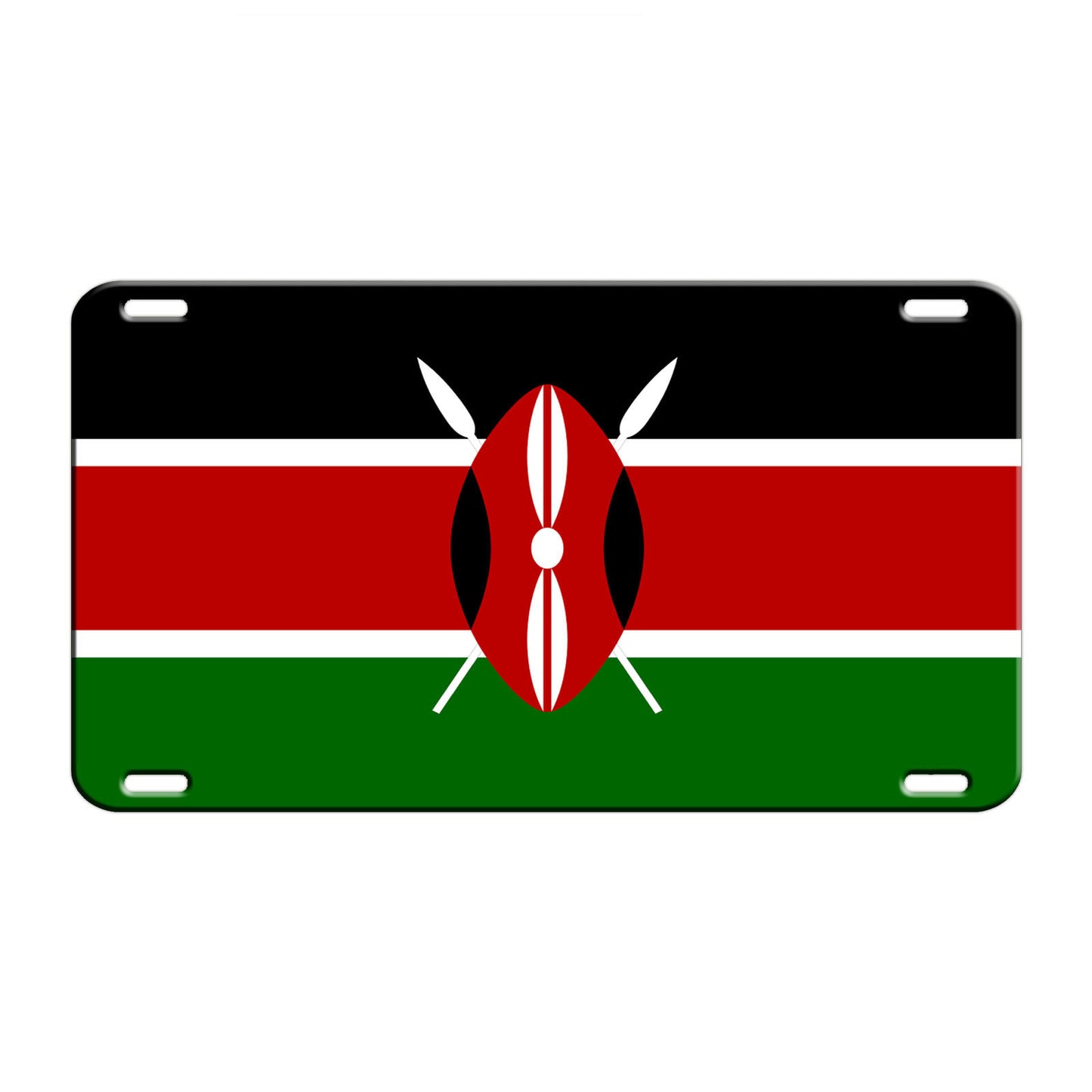 Kenya Country Flag License Novelty Plate Aluminum Metal Sign