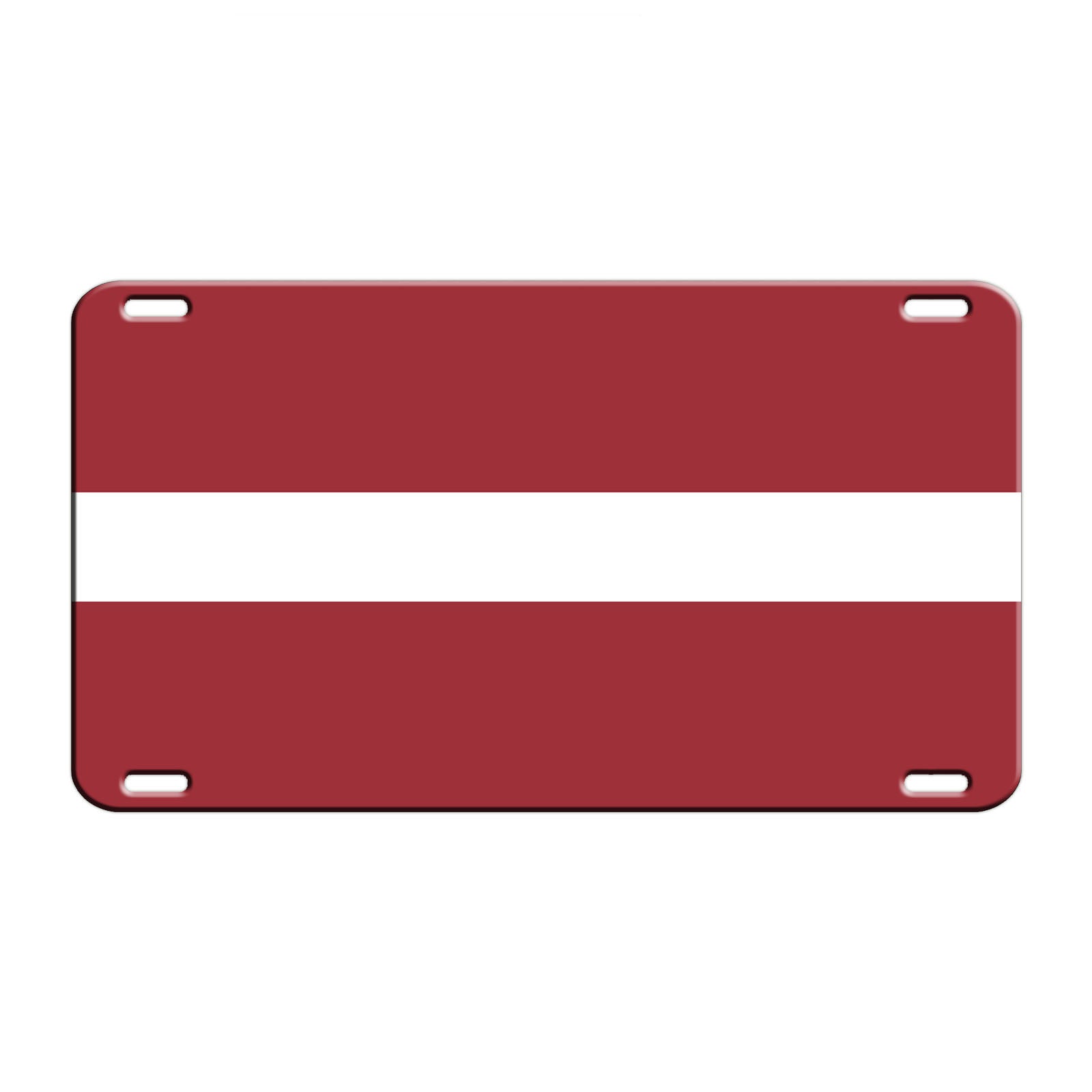 Latvia Country Flag License Novelty Plate Aluminum Metal Sign
