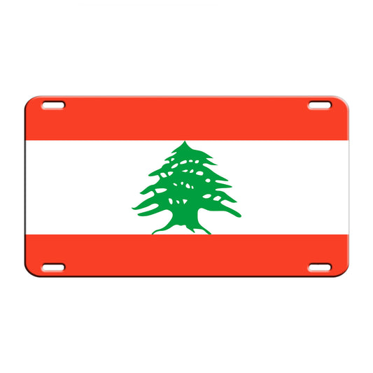 Lebanon Country Flag License Novelty Plate Aluminum Metal Sign