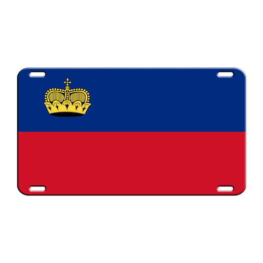Liechtenstein Country Flag License Novelty Plate Aluminum Metal Sign