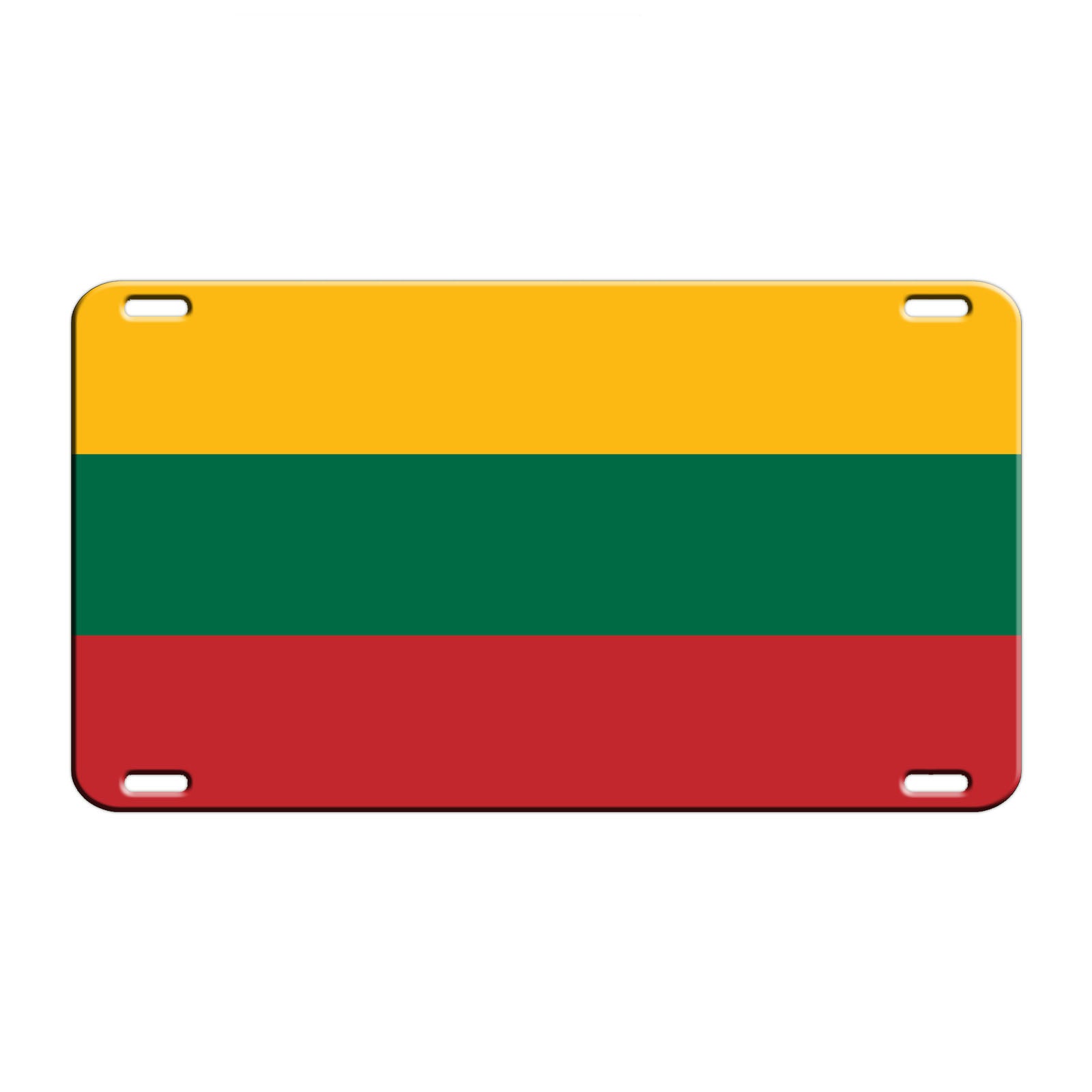 Lithuania Country Flag License Novelty Plate Aluminum Metal Sign