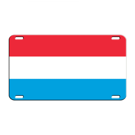 Luxembourg Country Flag License Novelty Plate Aluminum Metal Sign