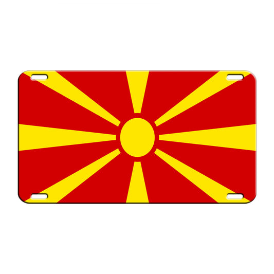 Macedonia Country Flag License Novelty Plate Aluminum Metal Sign