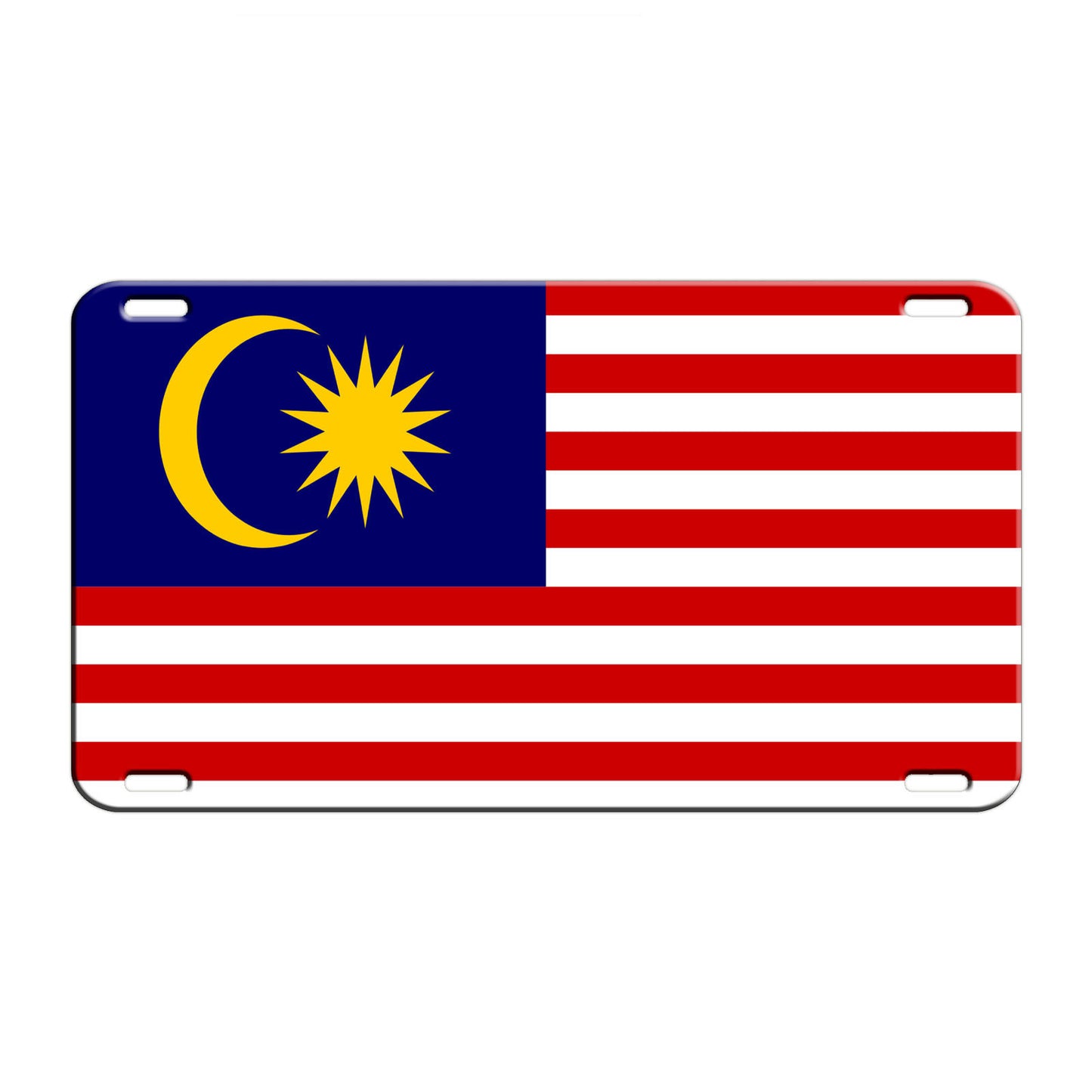 Malaysia Country Flag License Novelty Plate Aluminum Metal Sign