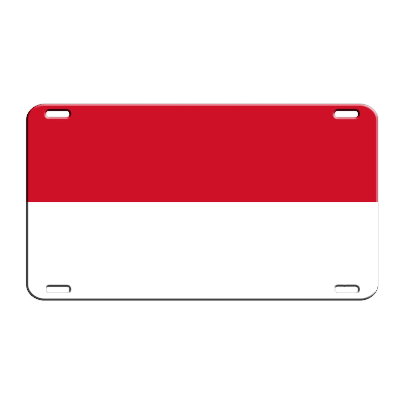 Monaco Country Flag License Novelty Plate Aluminum Metal Sign