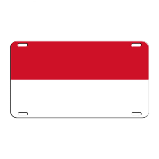 Monaco Country Flag License Novelty Plate Aluminum Metal Sign