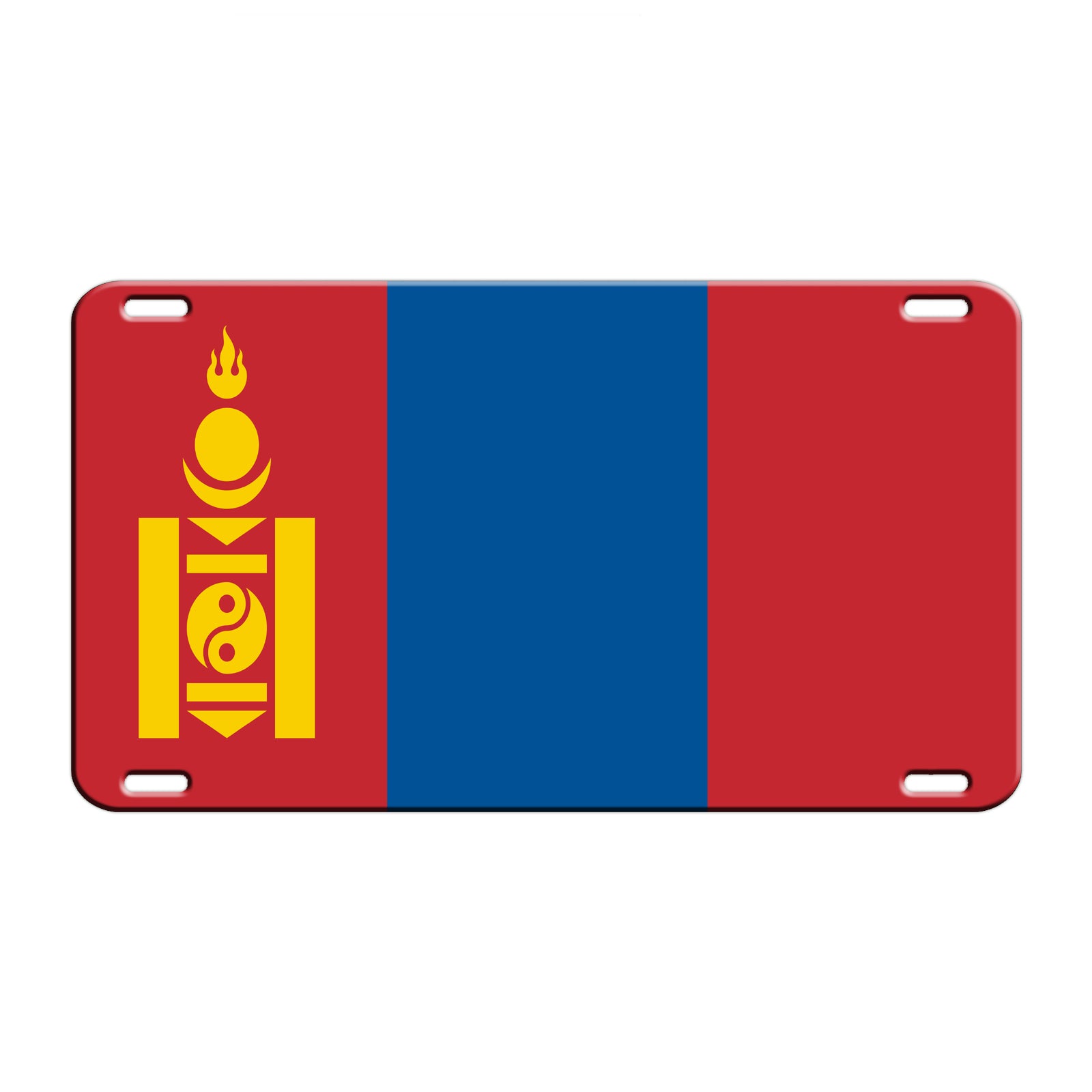 Mongolia Country Flag License Novelty Plate Aluminum Metal Sign