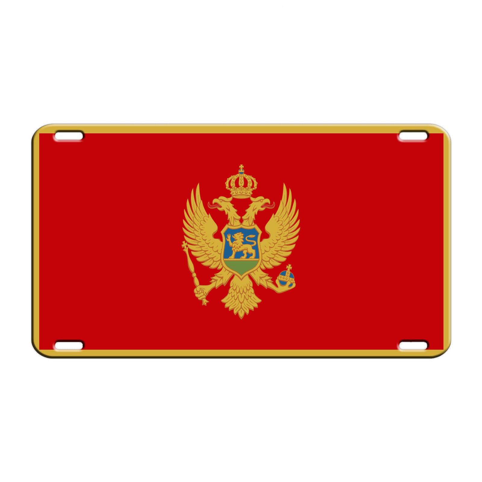 Montenegro Country Flag License Novelty Plate Aluminum Metal Sign