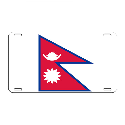 Nepal Country Flag License Novelty Plate Aluminum Metal Sign