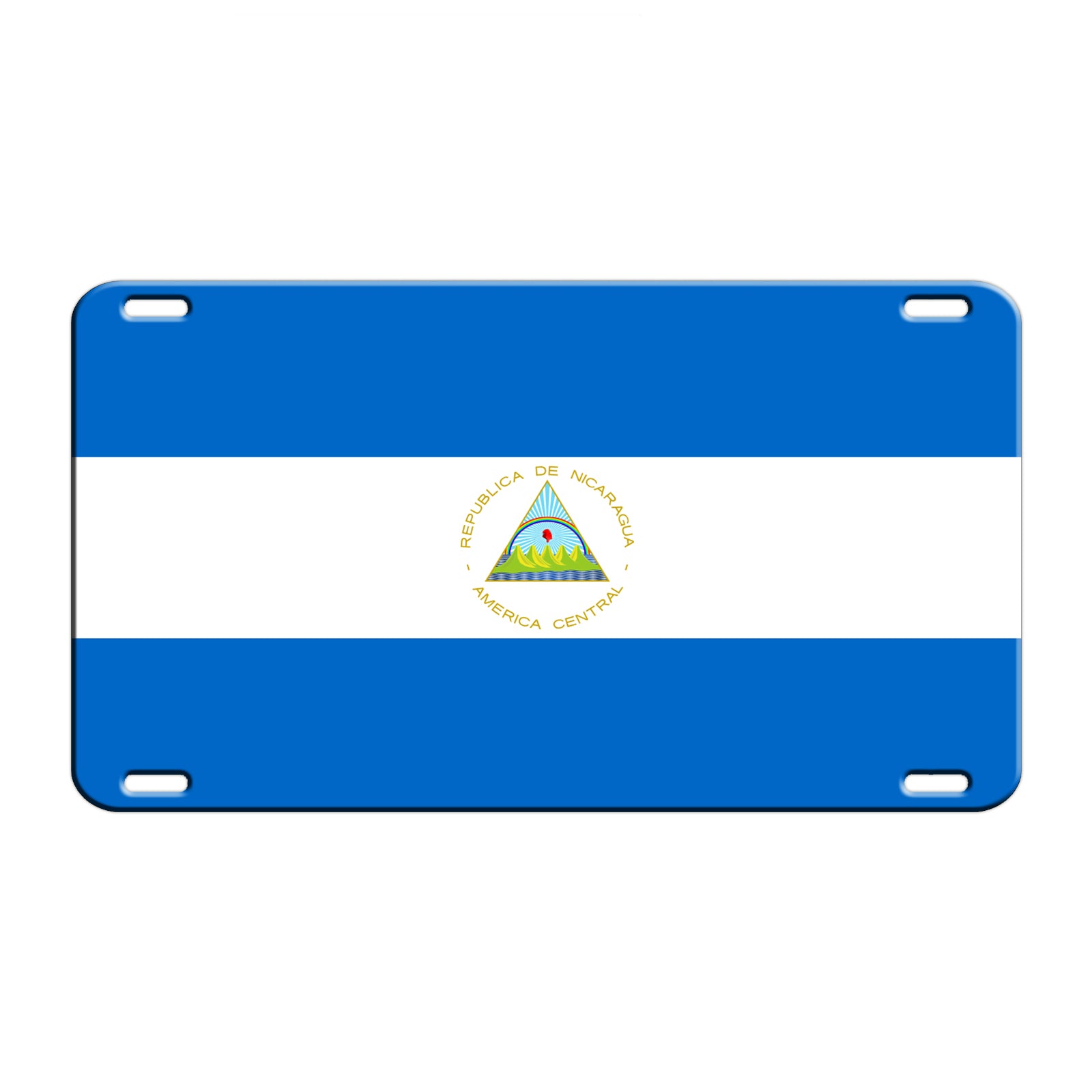 Nicaragua Country Flag License Novelty Plate Aluminum Metal Sign