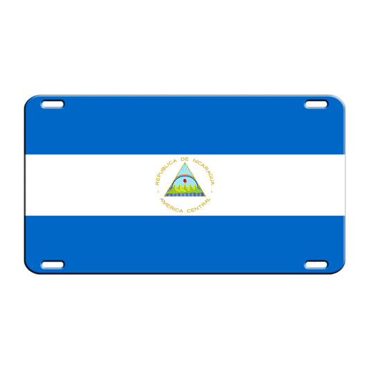 Nicaragua Country Flag License Novelty Plate Aluminum Metal Sign