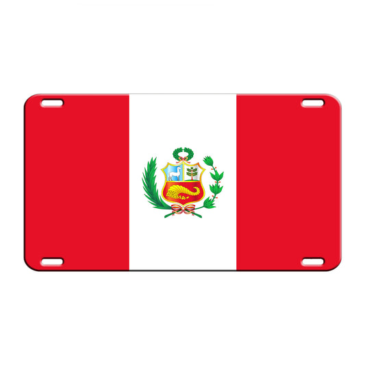 Peru Country Flag License Novelty Plate Aluminum Metal Sign