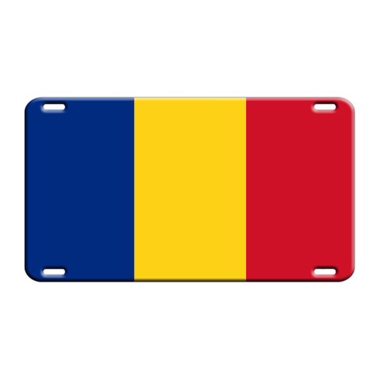 Romania Country Flag License Novelty Plate Aluminum Metal Sign