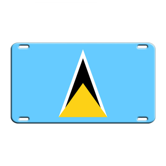 Saint Lucia Country Flag License Novelty Plate Aluminum Metal Sign