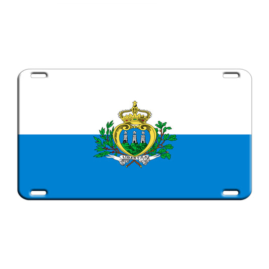 San Marino Country Flag License Novelty Plate Aluminum Metal Sign