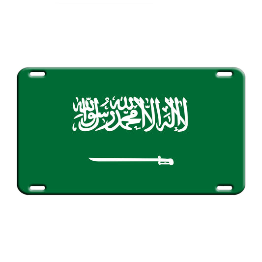 Saudi Arabia Country Flag License Novelty Plate Aluminum Metal Sign