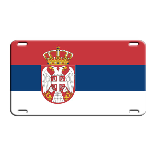 Serbia Country Flag License Novelty Plate Aluminum Metal Sign