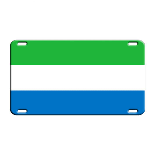 Sierra Leone Country Flag License Novelty Plate Aluminum Metal Sign