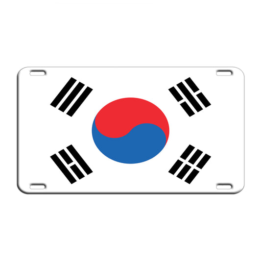 South Korea Country Flag License Novelty Plate Aluminum Metal Sign