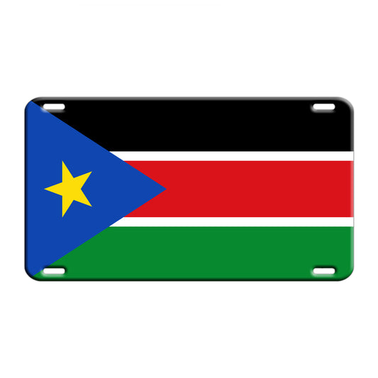 South Sudan Country Flag License Novelty Plate Aluminum Metal Sign