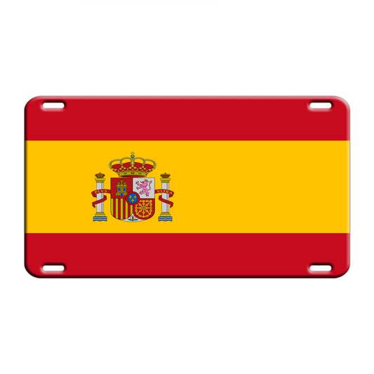 Spain Flag Country Flag License Novelty Plate Aluminum Metal Sign