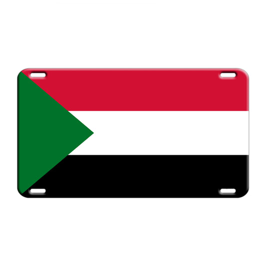 Sudan Flag Country Flag License Novelty Plate Aluminum Metal Sign